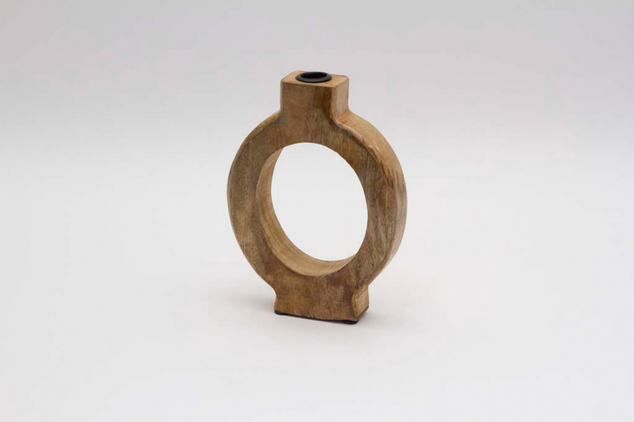 Preview: Minimalistische Holzvase als stilvolles Wohnaccessoire jetzt kaufen