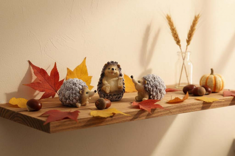 Preview: Igel Dekofigur liegend aus Kunststein – süße Tierdeko jetzt kaufen