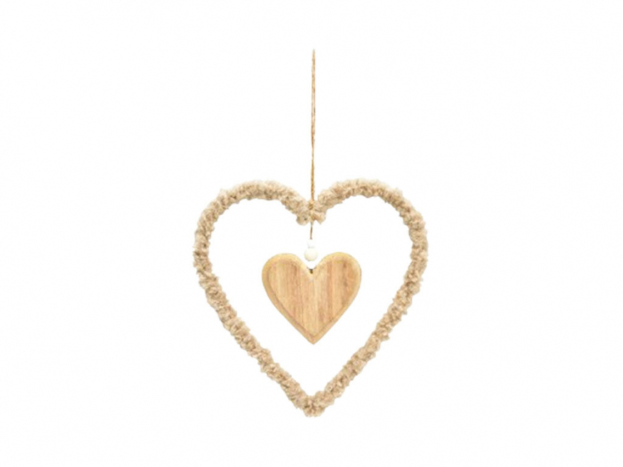 Preview: Romantische Herzdeko aus Holz als Geschenkidee für besondere Anlässe – jetzt online sichern