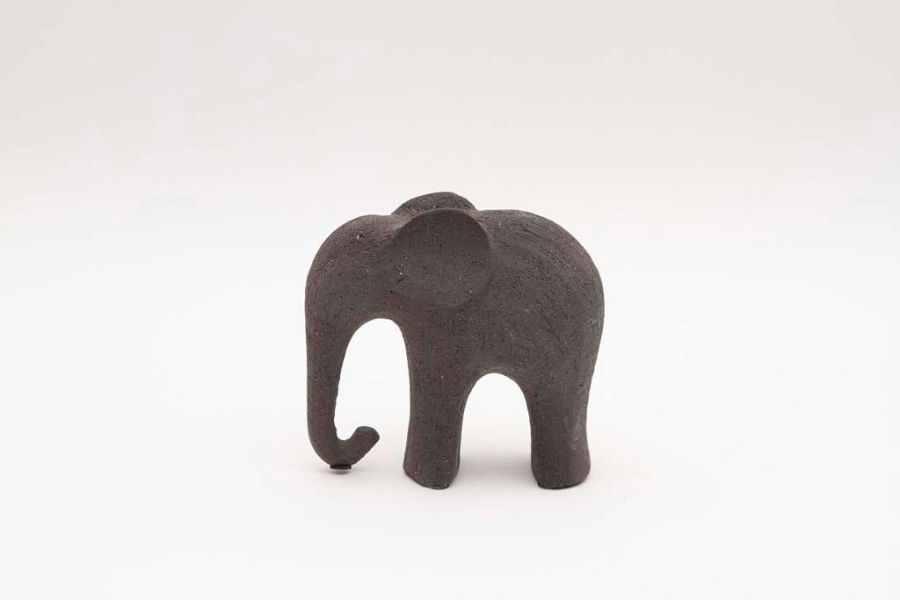Elefanten Dekofigur in schwarzer Steinoptik – moderne Wohnraumdeko jetzt online kaufen