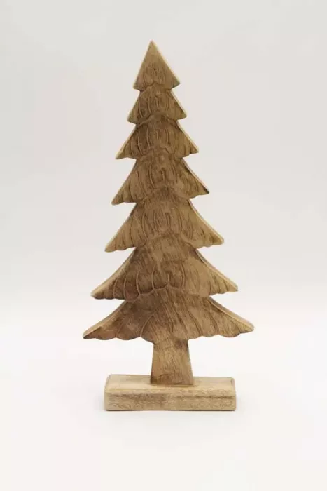 Preview: Tannenbaum aus naturbelassenem Holz als dekorative Holzdeko – jetzt online kaufen