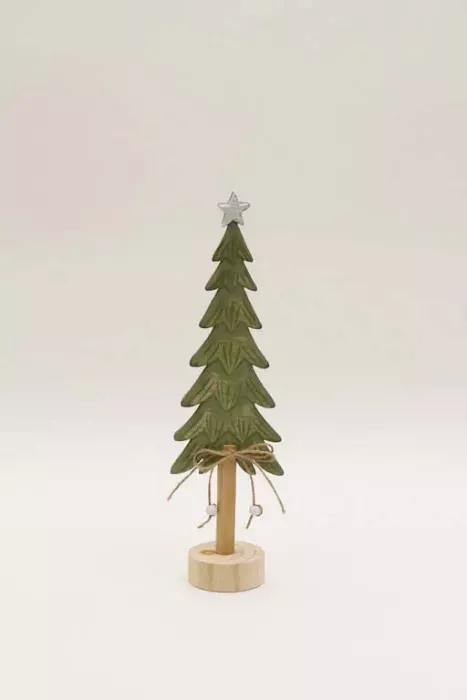 Preview: Natürliche Weihnachtsdeko mit Holz-Tannenbäumen – jetzt online kaufen