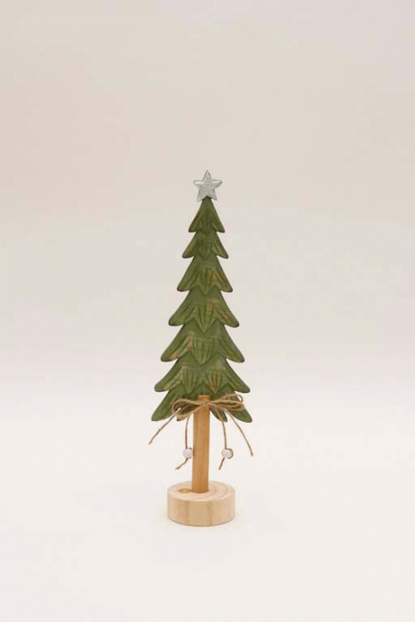 Preview: Natürliche Weihnachtsdeko mit Holz-Tannenbäumen – jetzt online kaufen