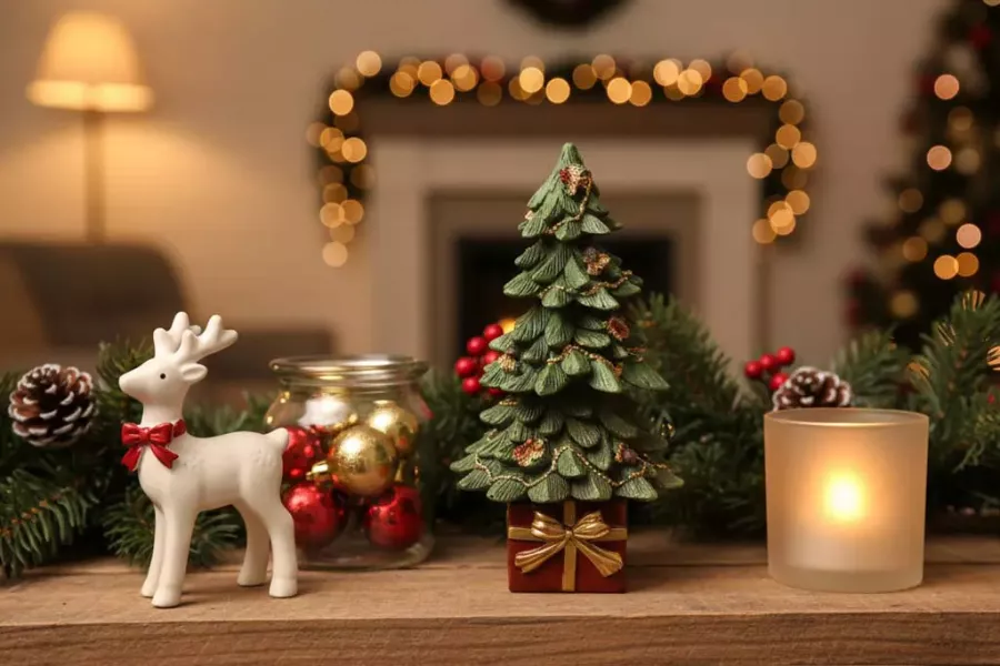 Kleiner Tannenbaum als Weihnachtsdekoration für Tisch und Regal – jetzt bestellen