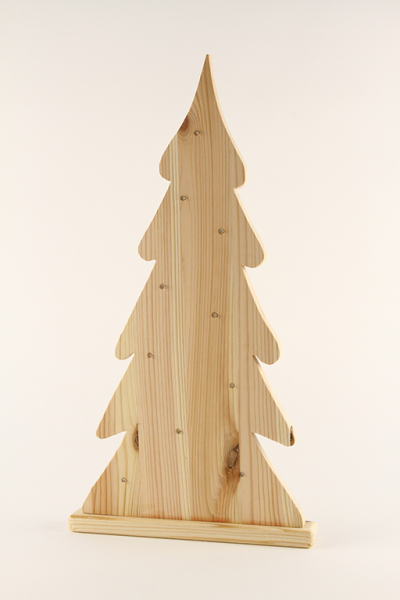 Tannenbaum aus Kiefernholz mit LED 48cm