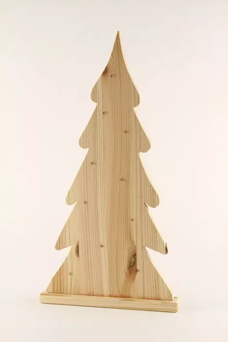 Weihnachtsbaum aus Kiefernholz – 48 cm hohe LED-Deko für festliche Stimmung, jetzt kaufen