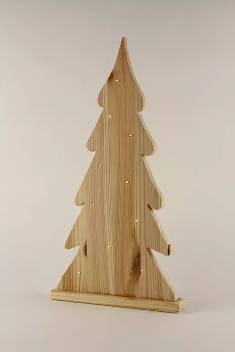 Kiefernholz Weihnachtsbaum – 48 cm LED-Deko für natürliche Festtagsatmosphäre, jetzt bestellen