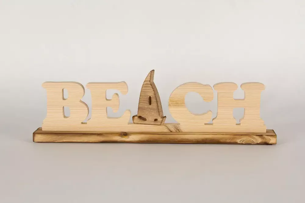 Schriftzug BEACH als Deko Aufsteller maritim