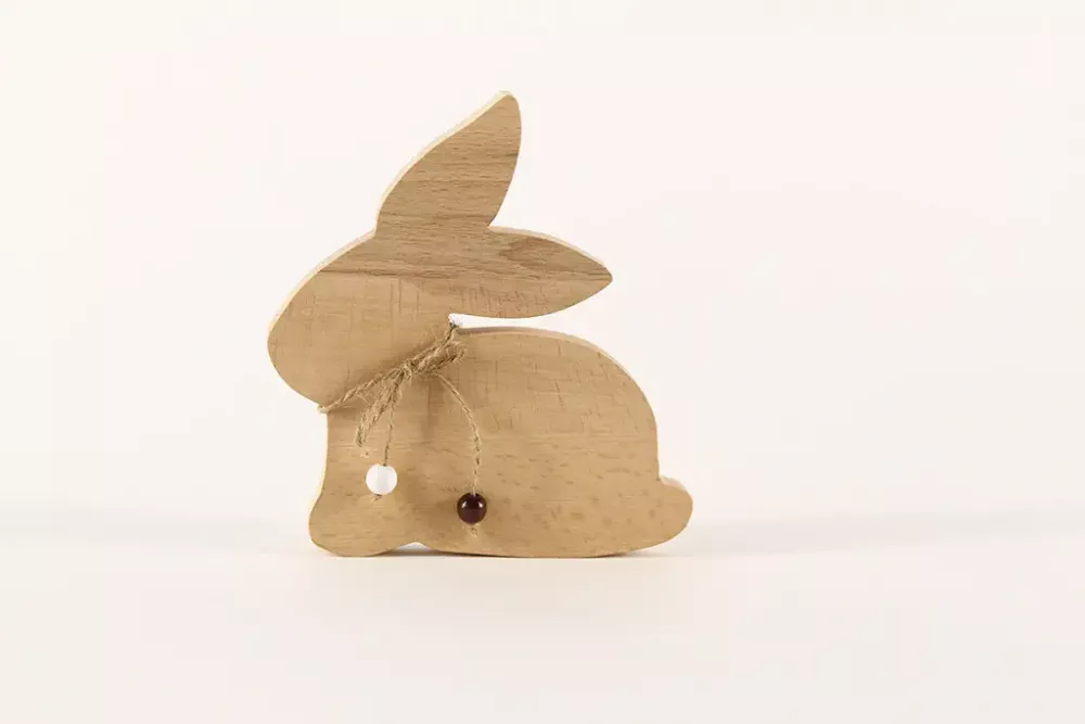 Osterhase aus Holz Buche 15 cm