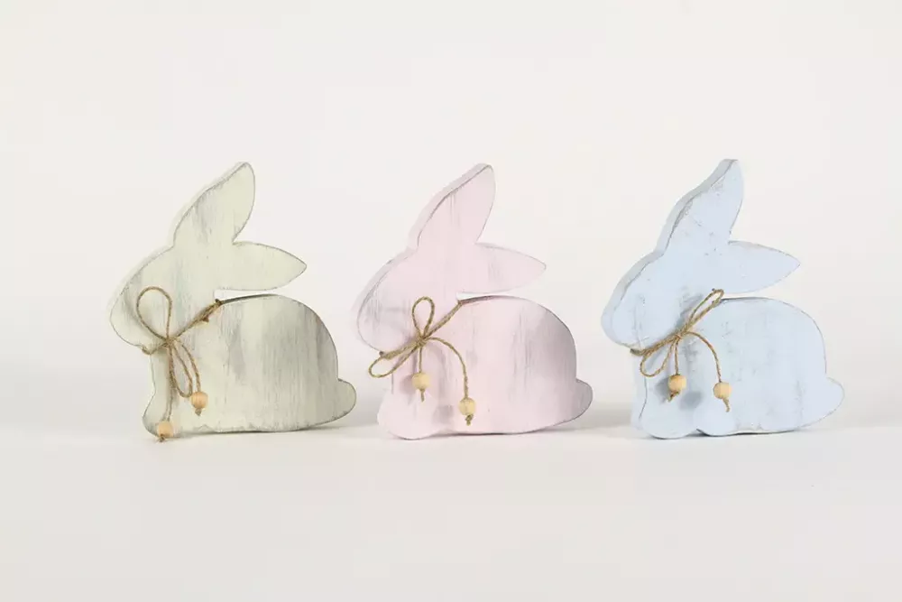 Aufsteller Osterhase aus Holz 15 cm  Shabby Chic
