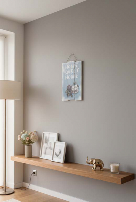 Wandbild „Home Sweet Home“ aus Holz – rustikale Vintage Wanddekoration für Wohnzimmer und Eingangsbereich