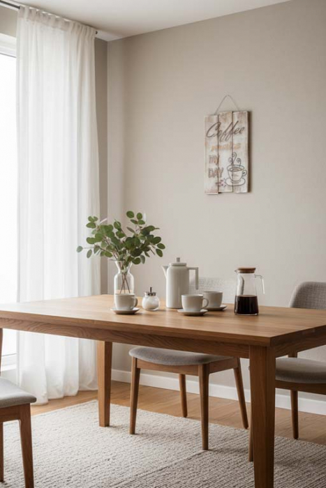 Wandbild „Coffee Make My Day“ – rustikale Vintage-Kaffee-Dekoration für Küche und Wohnbereich