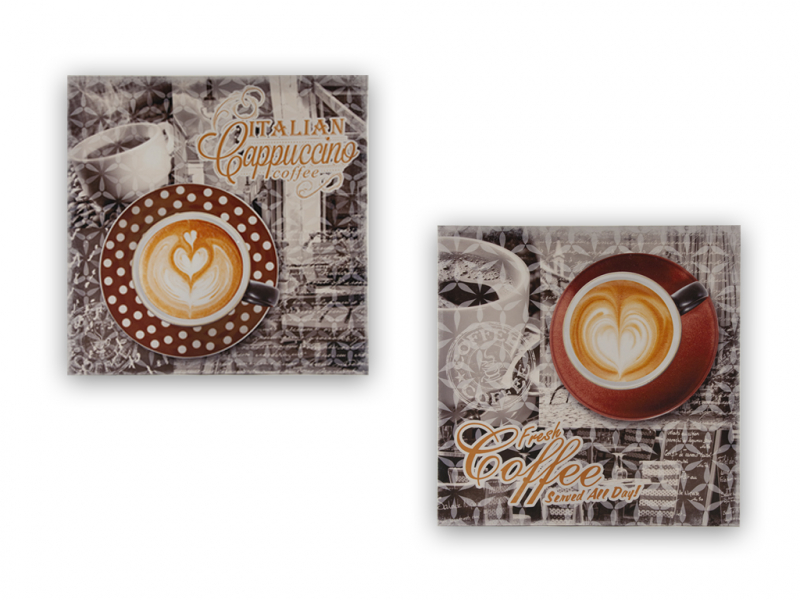 Wandbild Cappuccino 2er Set 40 x 40