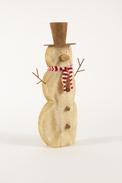 Schneemann aus Holz 31 cm