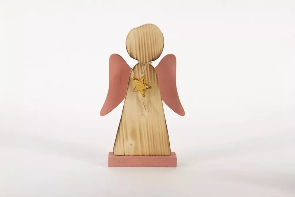 Dekorativer Engel aus Holz, 26 cm – ideale Geschenkidee für Weihnachten