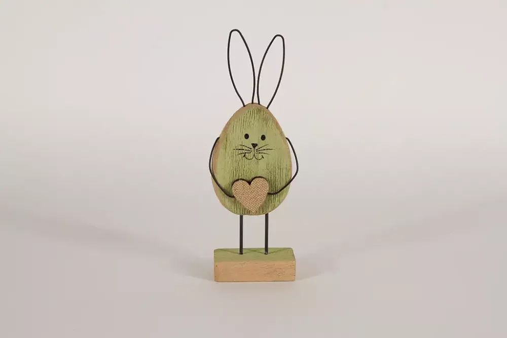 Hase aus Holz Metall grün 30 cm Frühlingsdeko jetzt kaufen