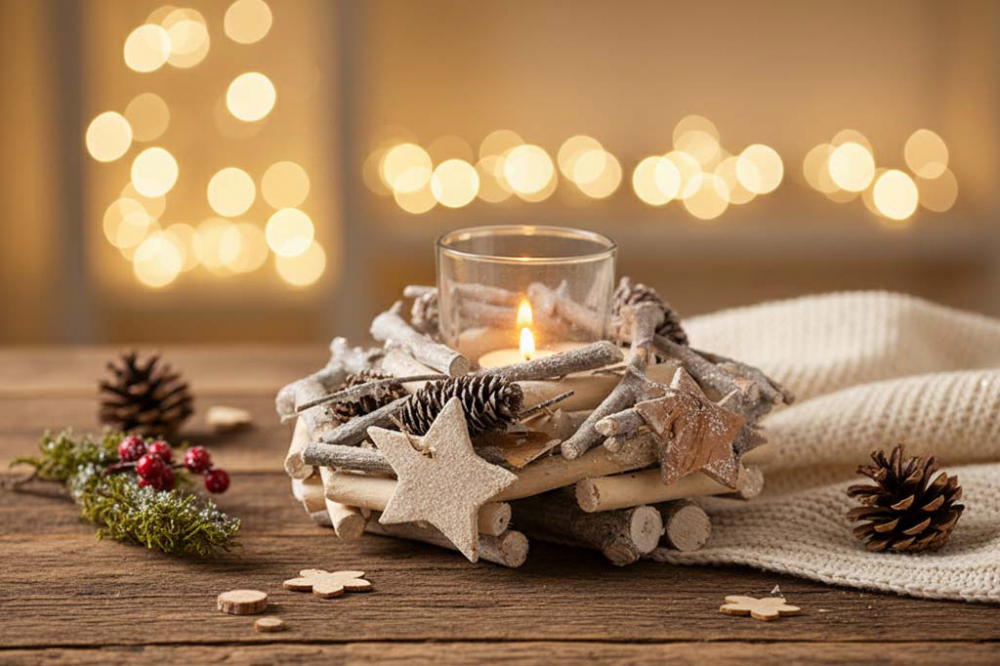 Windlicht aus Holz und Glas – stilvolle und natürliche Wohnraumdekoration