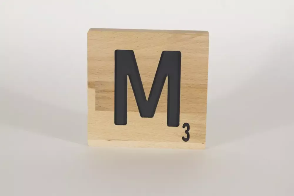 Holzbuchstaben Buchstabensteine Buche M