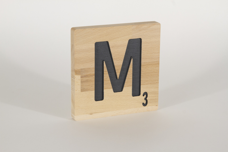 Holzbuchstaben Buchstabensteine Buche M