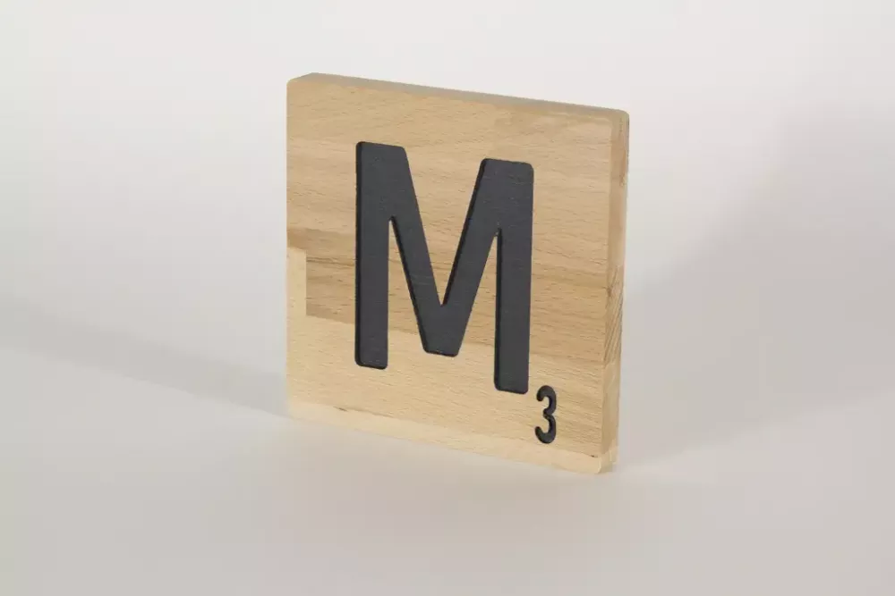 Holzbuchstaben Buchstabensteine Buche M