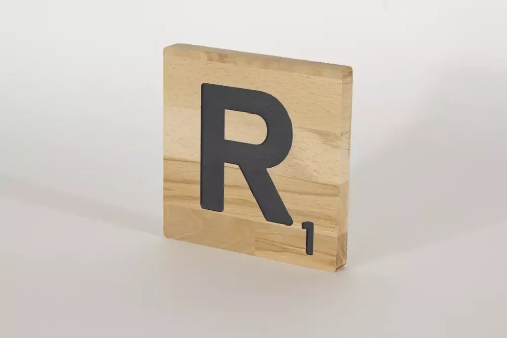 Holzbuchstaben Buchstabensteine Buche R