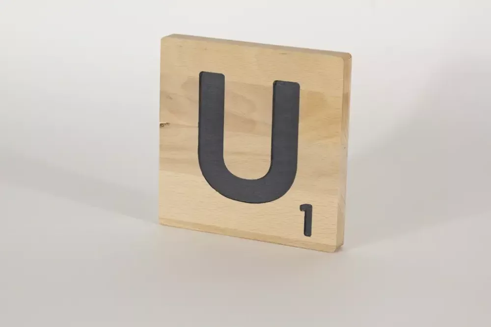 Holzbuchstaben Buchstabensteine Buche U