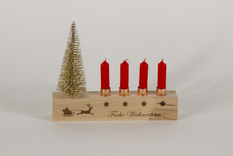 Kerzenständer Advent aus Holz Buche