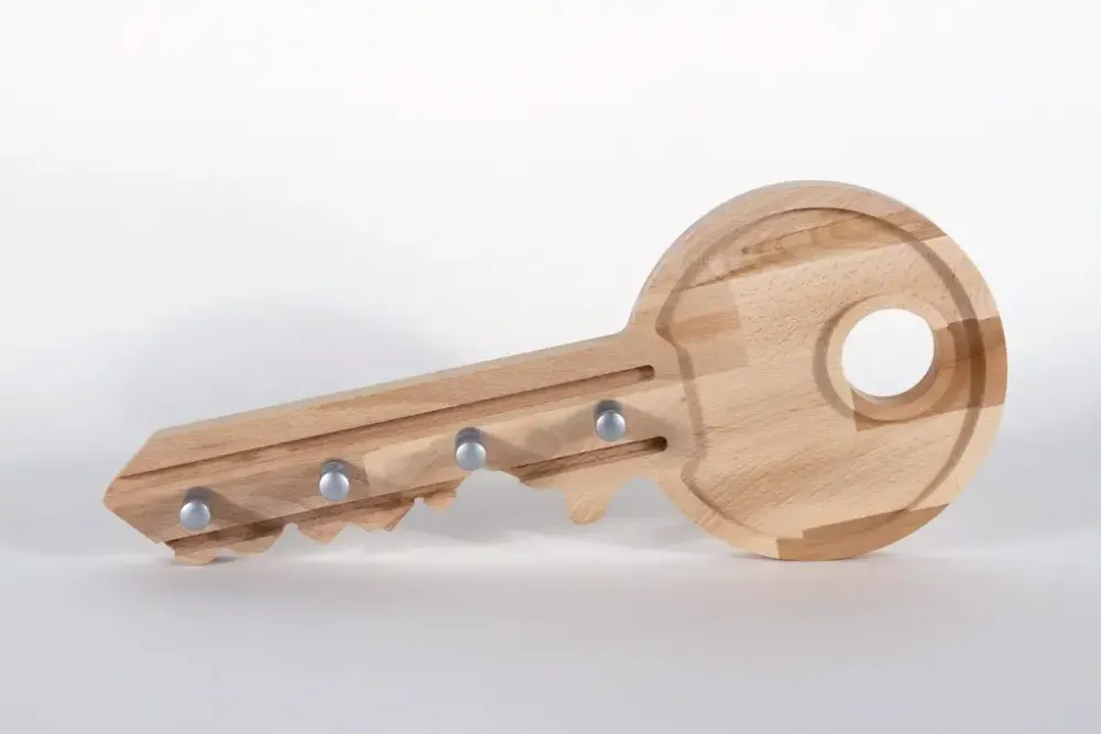 Schlüsselbrett aus Holz Buche