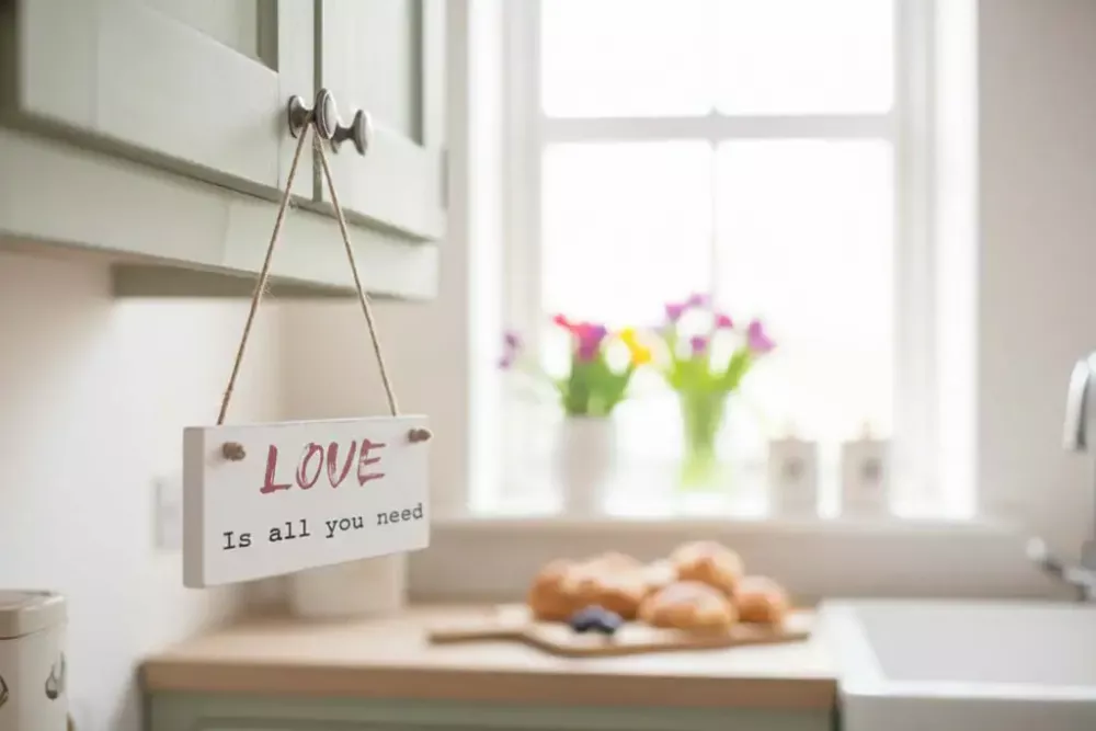 Deko-Schild „Love is all you need“ aus Holz – rustikale Vintage Wanddekoration mit handgefertigtem Look