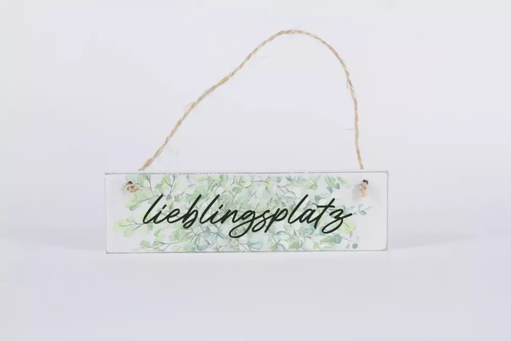 Deko Schild aus Holz Lieblingsplatz