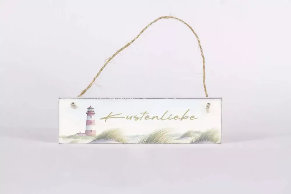 Deko Schild aus Holz Küstenliebe
