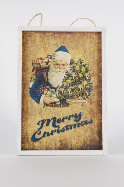 Wandbild Holz Merry Christmas