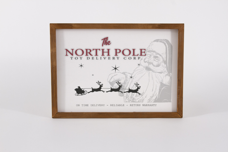 Wandbild Holz The North Pole