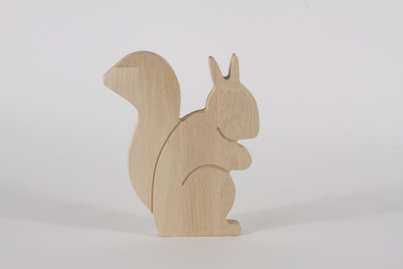 Eichhörnchen aus Holz Buche
