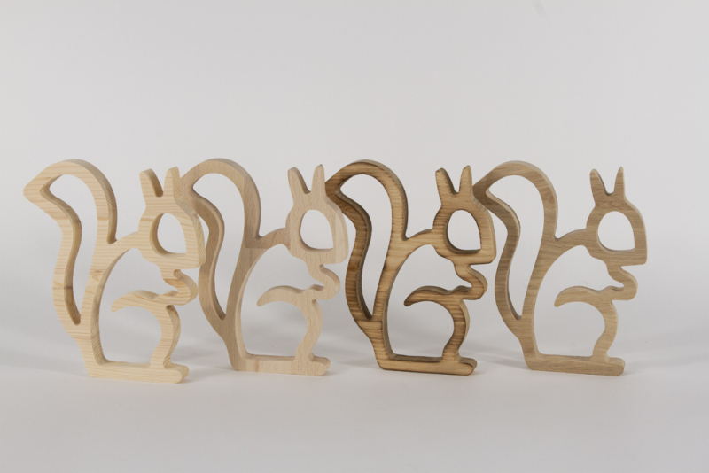 Eichhörnchen aus Holz Silhouette