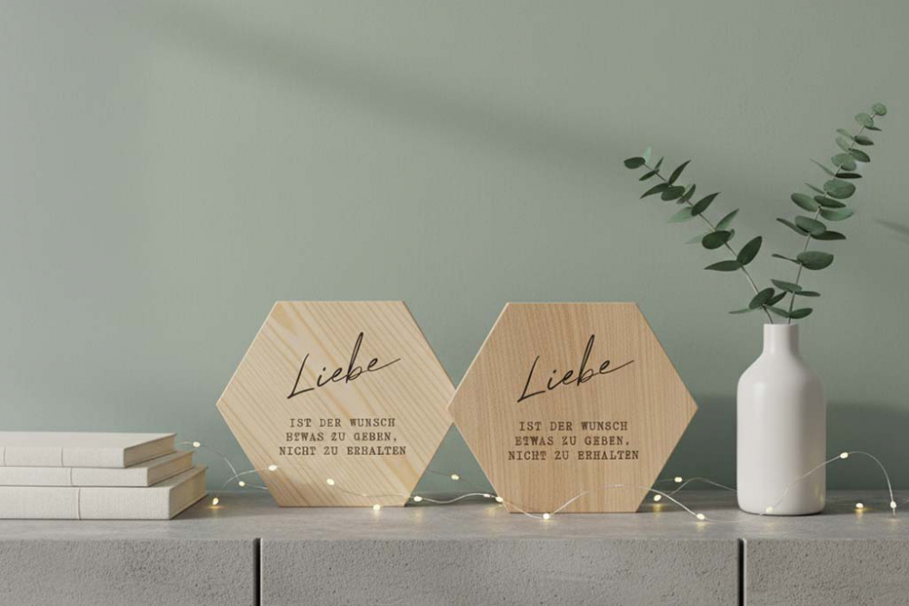 Holzbild Liebe ist der Wunsch 15cm