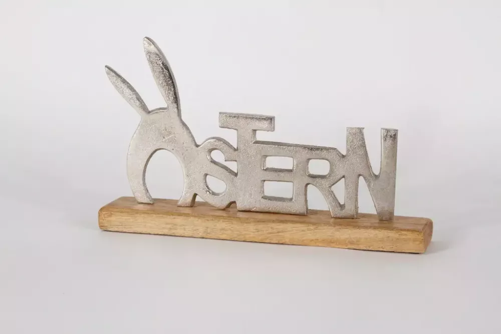 Metall-Schriftzug Ostern als elegante Tischdeko