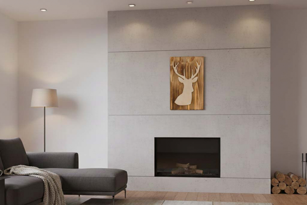 Rustikales Wandbild Hirsch aus Holz – nachhaltige Naturdeko für Zuhause und Terrasse