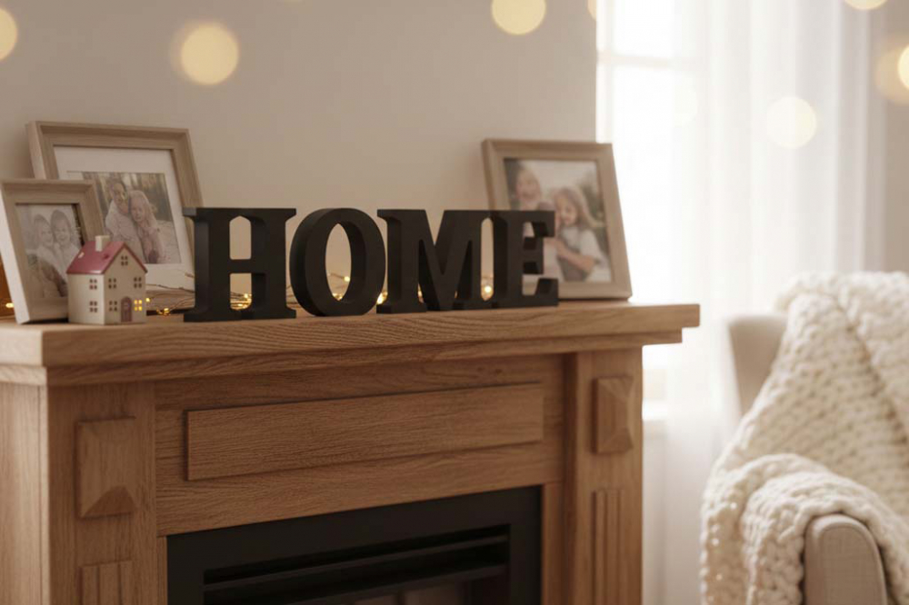 Schriftzug Home aus MDF 10 cm – moderne Wohnaccessoire-Deko