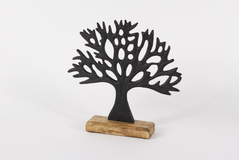 Baum aus Metall schwarz - 26 cm