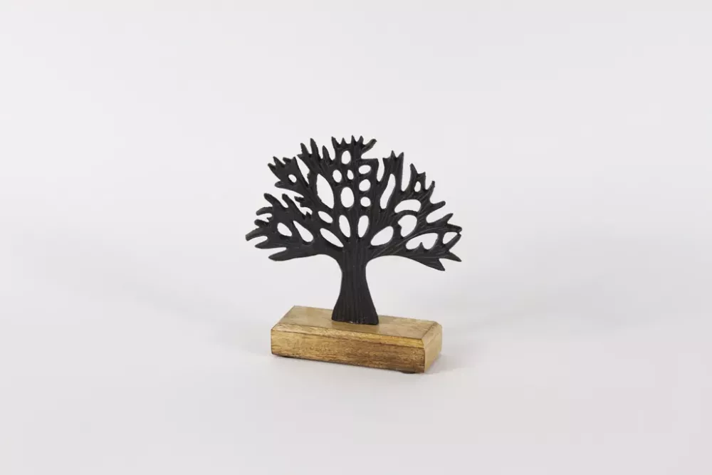 Baum aus Metall schwarz - 17 cm