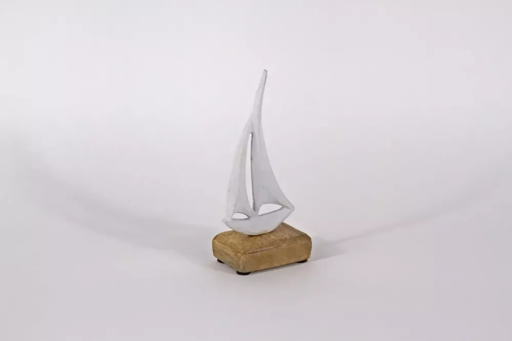 Boot aus Metall weiß 18cm – maritime Deko gleich online bestellen