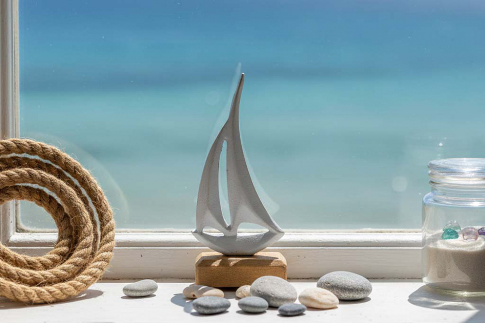 Boot aus Metall weiß 18cm – maritime Deko gleich online bestellen