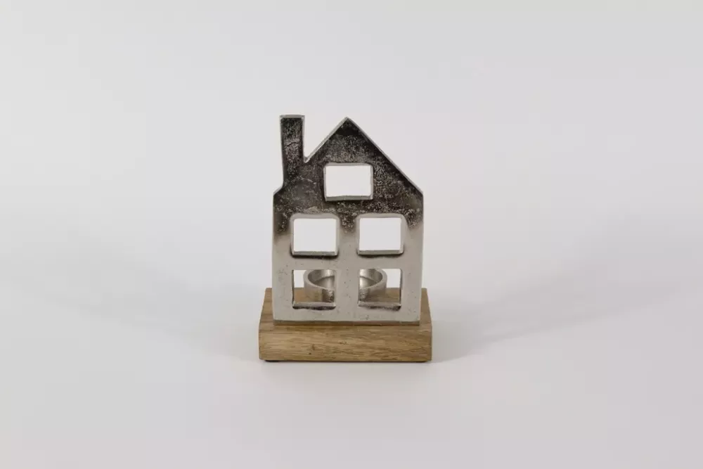 Teelichthalter Haus aus Metall – stimmungsvolle Deko mit Licht