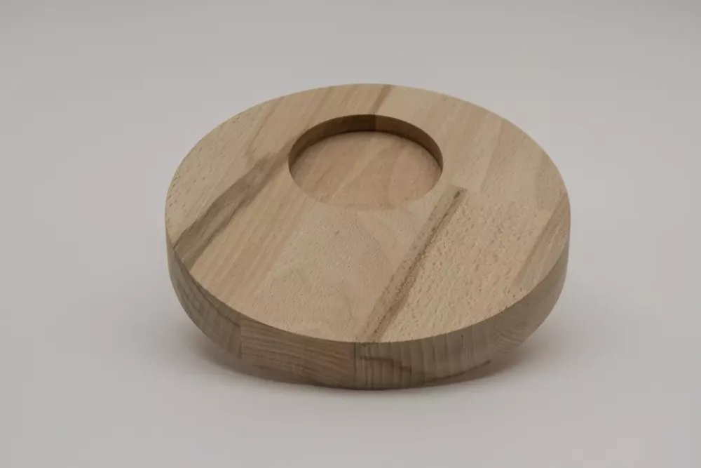 Kerzenbrett aus Holz Buche 18 cm – natürliche Tischdeko