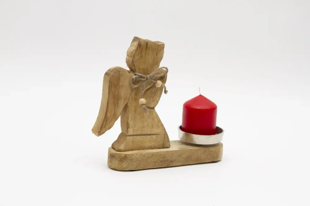 Kerzenhalter Engel aus Holz