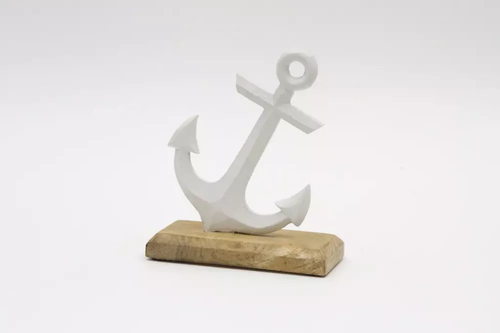 Anker aus weißem Metall – maritime Deko jetzt online bestellen