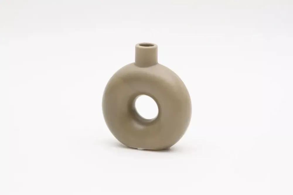 Minimalistische Keramik Vase für Pampas und Trockenblumen