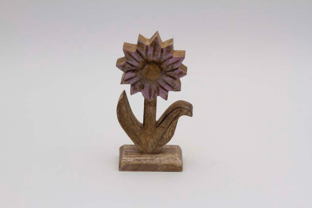 Holzblume aus Mangoholz als dekorative Wohnaccessoire jetzt kaufen