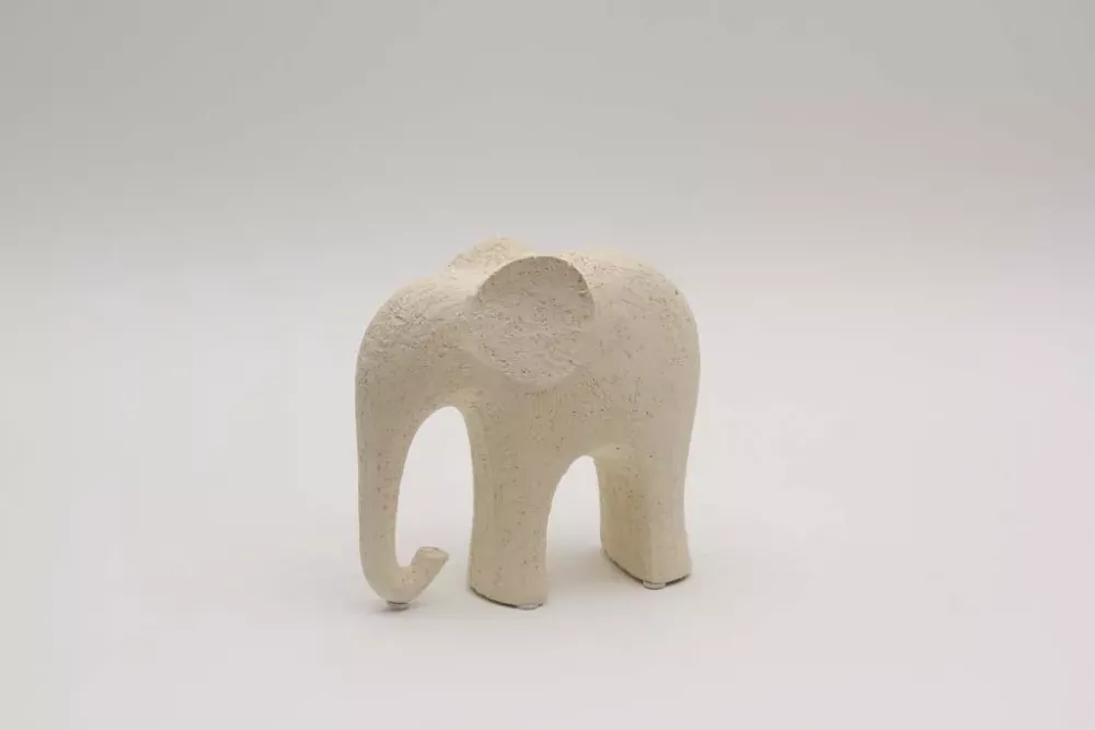 Elefant Dekofigur aus Steinoptik – moderne Wohnraumdeko
